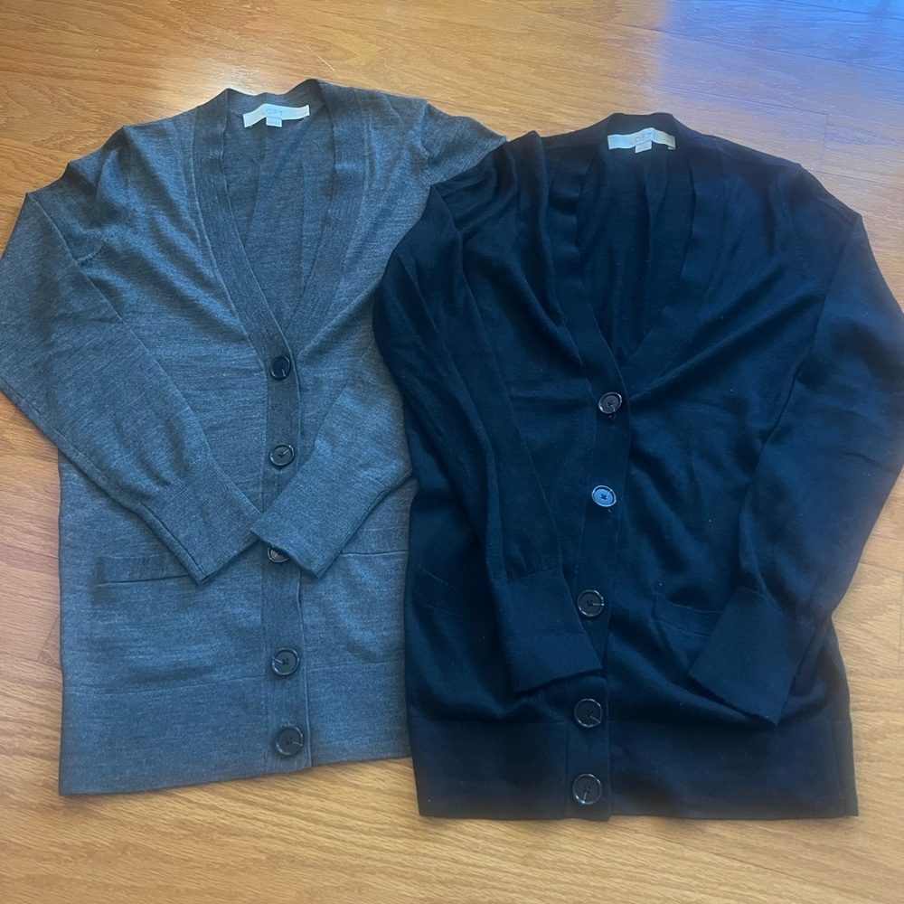 Loft Long Boyfriend-Style Cardigan- size XSP